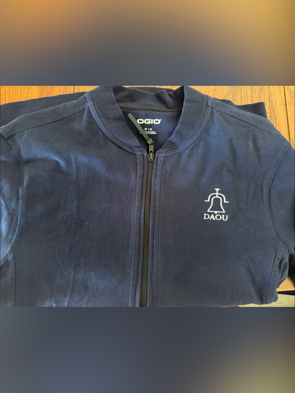OGIO Navy Men’s Zip Jacket with White Daou Logo